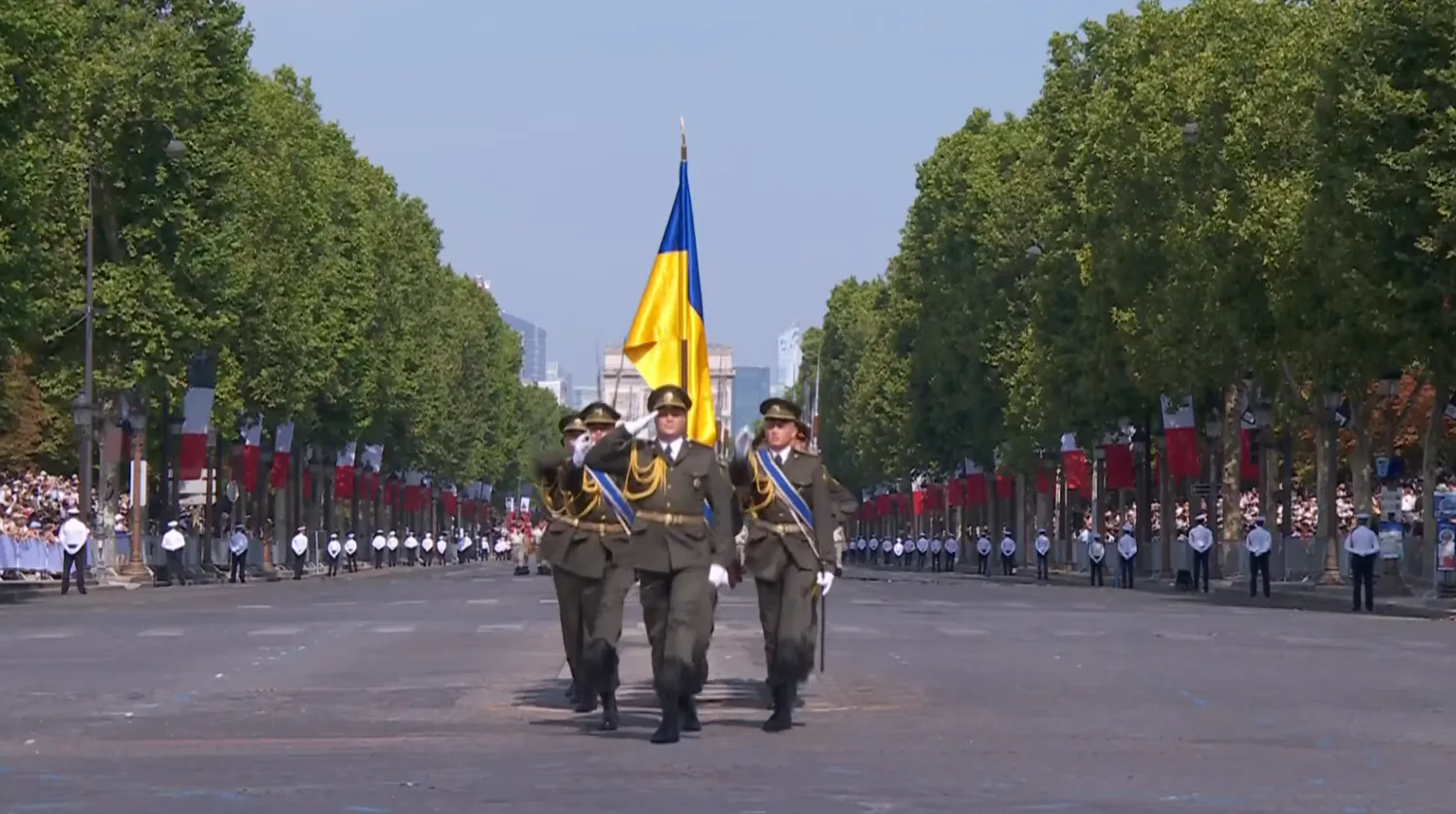 Ukrainian military marched in the Bastille Day parade in Paris