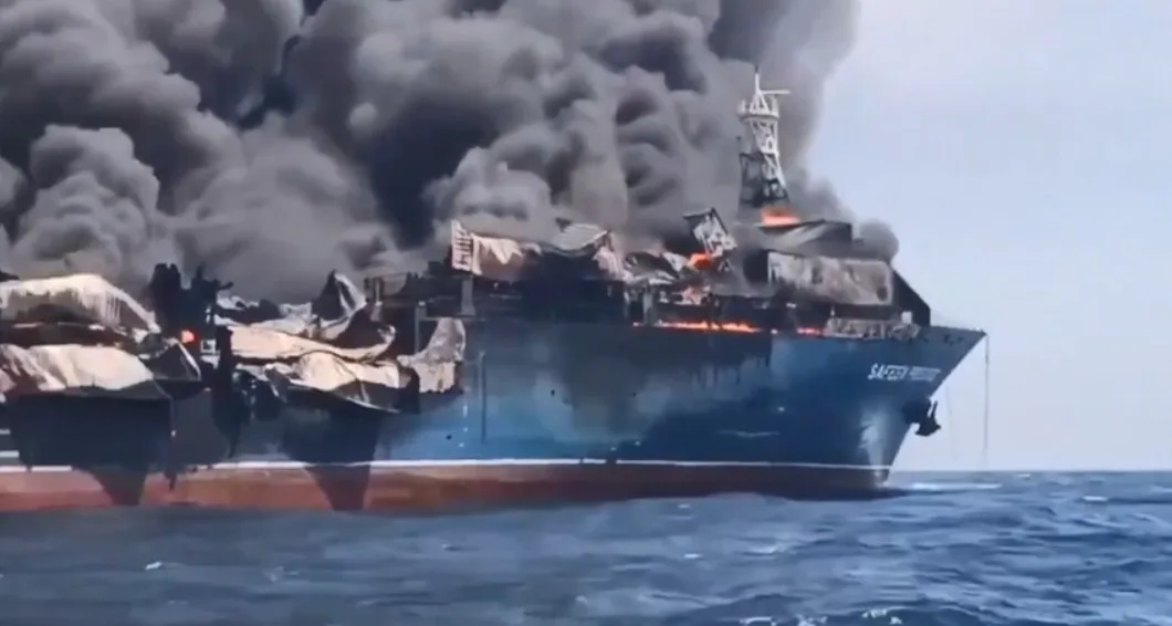 Iran reported the ignition of two oil tankers in the mined Strait of Hormuz