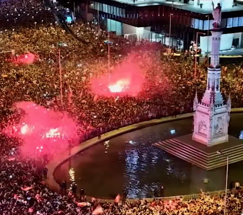Fans in Madrid celebrated all night after Spain's victory at the 2026 World Cup