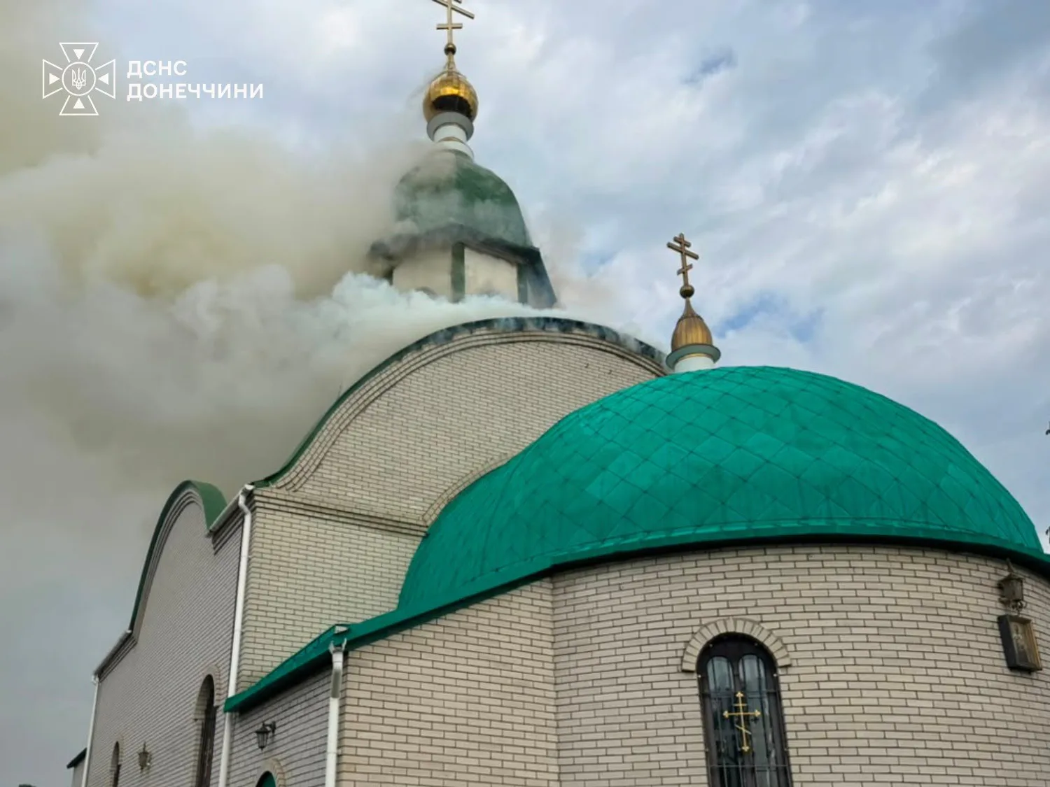 A church caught fire in Donetsk region as a result of a Russian strike