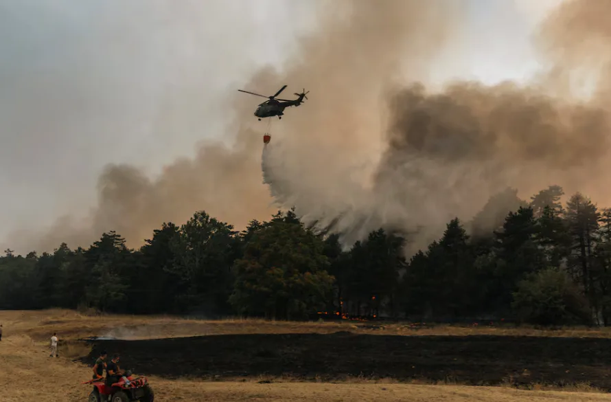The EU sent helicopters and firefighters to Serbia to combat wildfires
