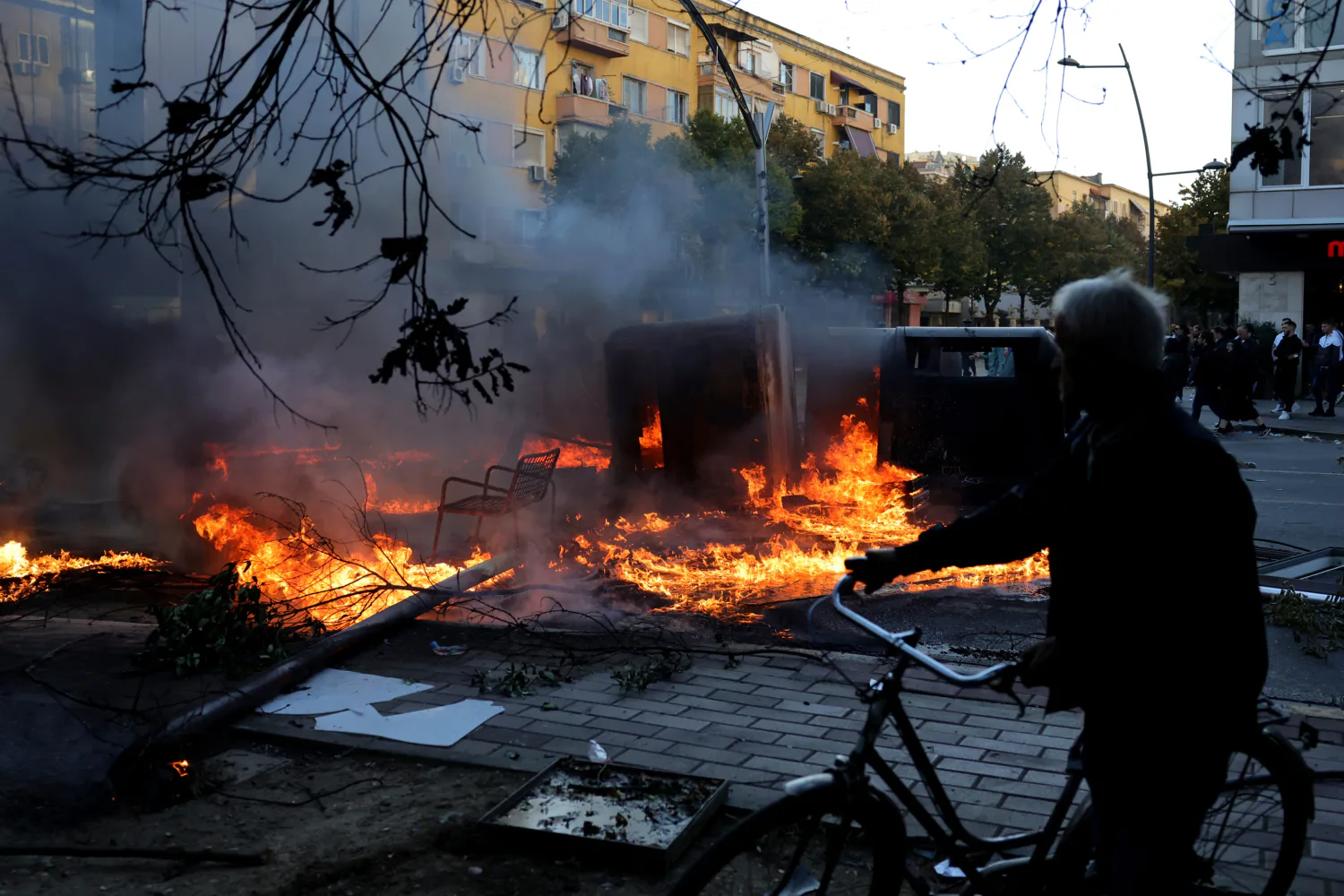 Protests over Trump's son-in-law's project have been raging in Albania for a third day: dozens reported injured and detained
