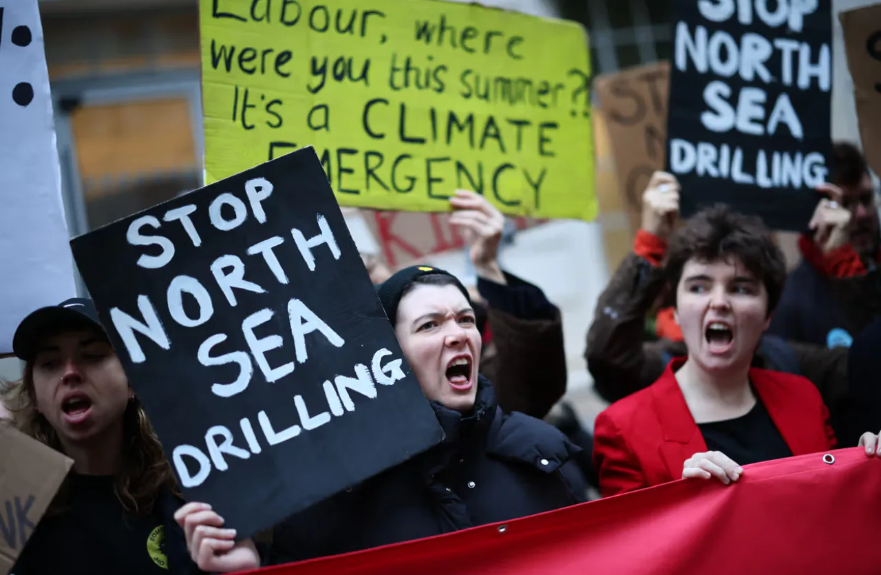 The United Kingdom has allowed gas extraction off the coast of Scotland despite environmentalists' protests